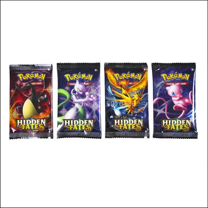 Новинка 2021 года Pokemon 324 шт./комплект скрытые Fates карточные игрушки английская