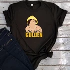 Винтажная футболка для мальчиков, винтажная уличная женская одежда золотого цвета, винтажная Женская винтажная одежда, 2021
