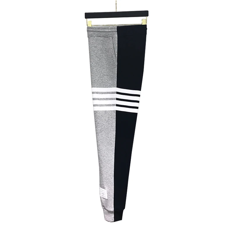

2021 Fashion TB THOM Brand Sweatpants Men Panelled Casual Sports Trousers Tracksuit Bottoms Spliced Jogger Track Pants
