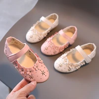 beige pink little girls shoes children flat single shoes kids princess shoes for spring summer chaussure fille 2 3 4 5 6 7 11t