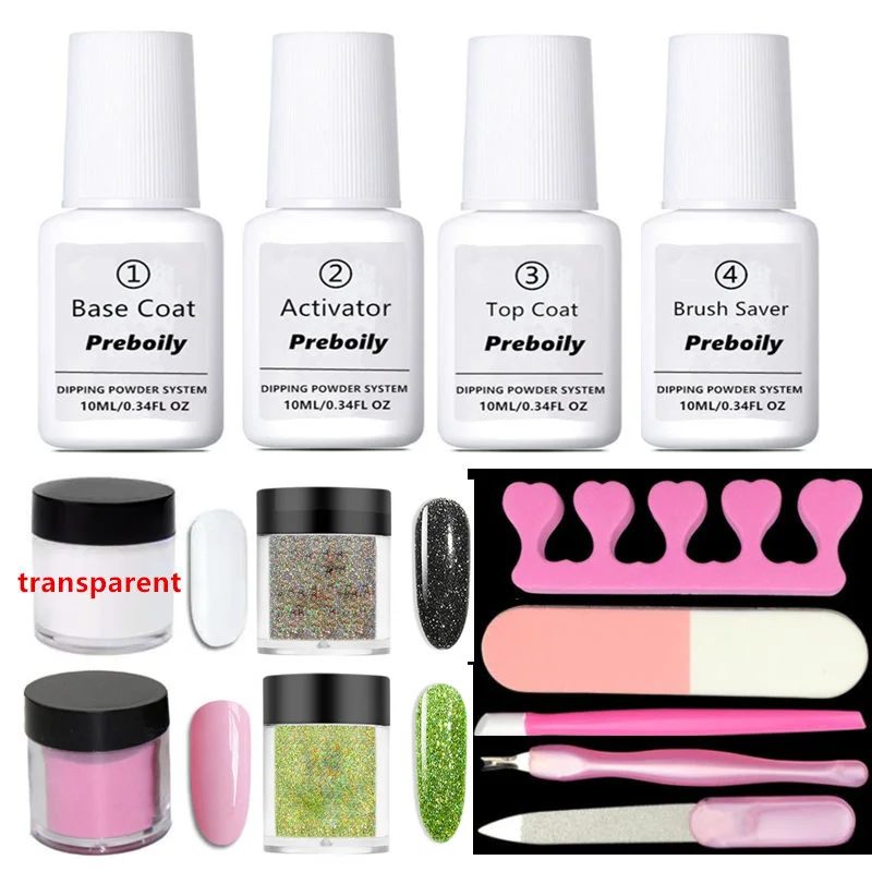 13pcs Set3 4 шт./компл. погружения Системы набор для ногтей Nail Art порошок погружения с Dip база активатор вставка из жидкого геля для ногтей Цвет натуральный сухой без лампа для лечения Ногтей - Цвет: 13pcs Set3