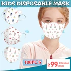 Детская маска KN95, детская маска для лица с мультяшным принтом, Mascarilla fpp2, Пылезащитная ffp2mask, Детские маски KN95