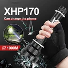 Светодиодный фонарик xhp170 высокой мощности, фонарик 18650, перезаряжаемый фонарь с зумом, фонарик xhp70 p50, тактические фонарики с USB, лампа для охоты и рыбалки