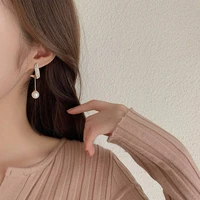 simulated pearl tassel long crystal earrings for women fashion water drop crystal jewelry arrival classic elegant