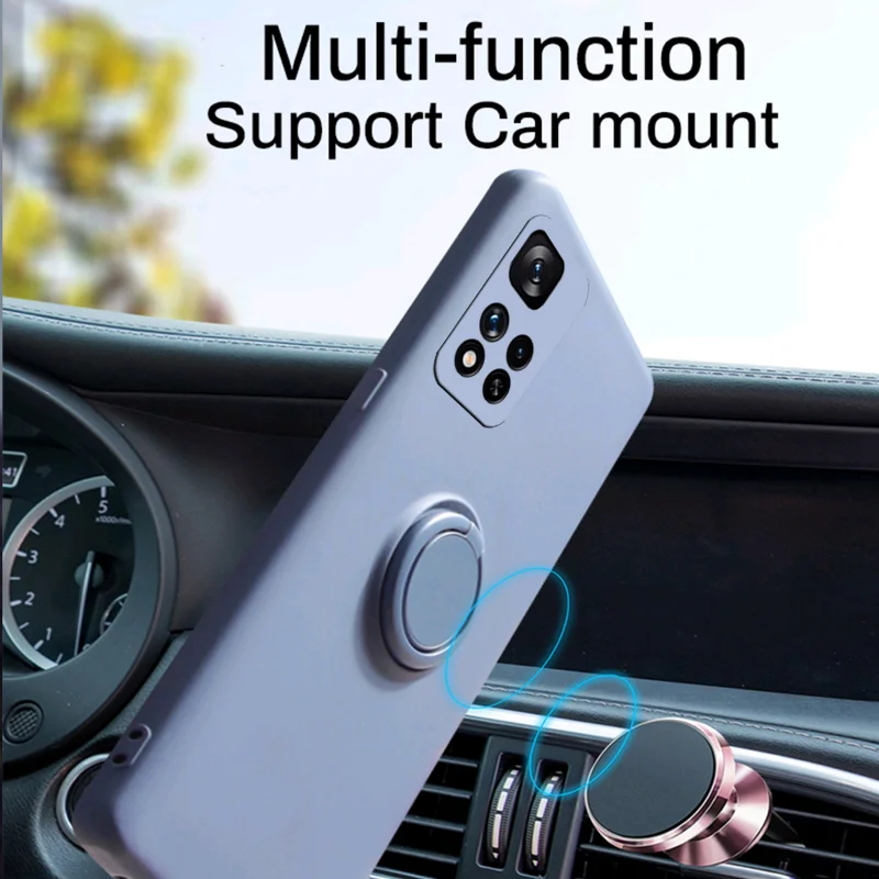 Redmi Note 11 Pro Note11 Pro Case Liquid Silicone Ring Holder Case For Xiaomi Redmi Note 11 11s Pro Note11 Pro Note 11 Pro Cover