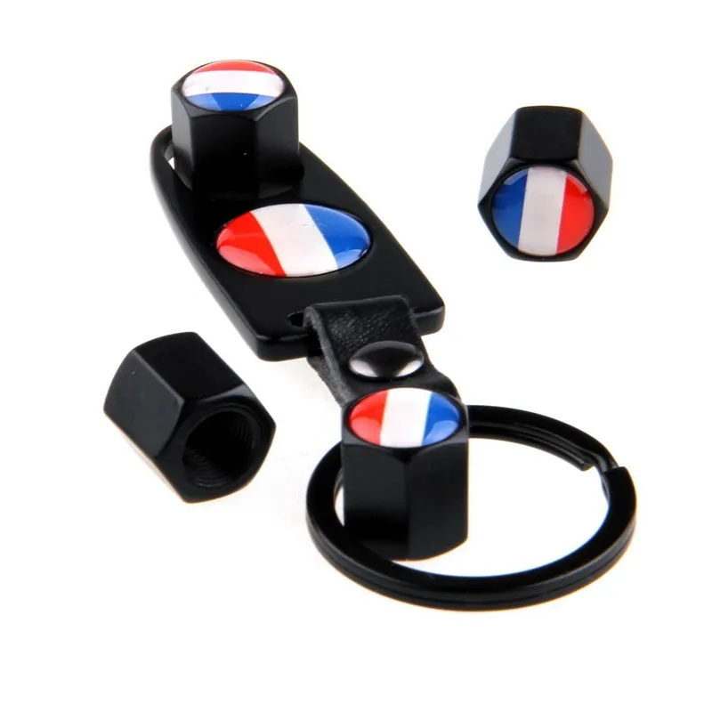 4 шт. колпачки для автомобильных пневматических клапанов|france car flag|wheel cap coverwheel cover |