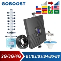 goboost gsm repeater 2g 3g 850 cellular amplifier 4g lte 1800 aws 1700 pcs 1900 2600 umts 2100 cell phone signal booster kit