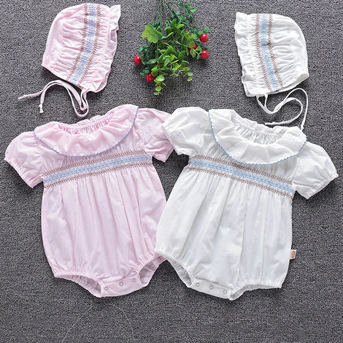 estilo coreano bebê meninas macacão infantil bebê meninas bodysuits verão bebê meninas roupas de algodão