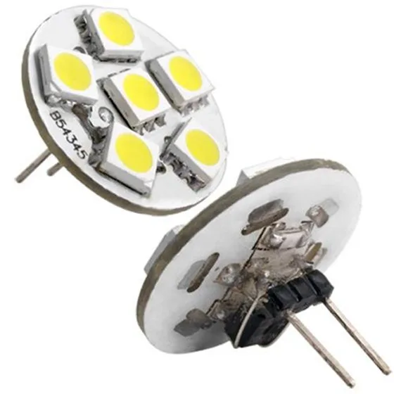 6 SMD светодиодный светильник G4 12V DC Точечный теплый белый | Дом и сад
