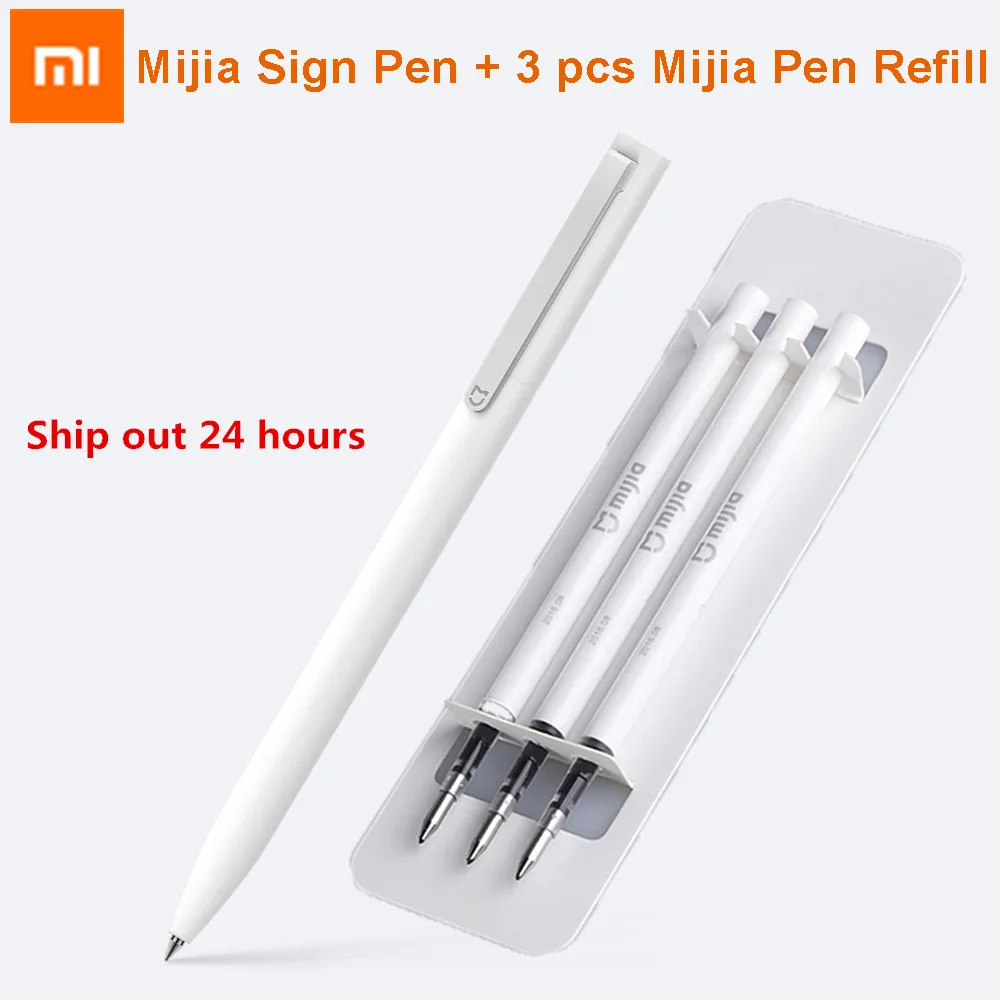 Оригинал Xiaomi Mijia Sign 9 5 мм PREMEC Smooth Switzerland Refill MiKuni Japan Ink add Black Refill|Смарт-гаджеты| |