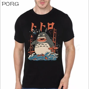 Kawaii Винтажная Футболка с принтом японского аниме тонари без Тоторо, забавные мужские летние повседневные хлопковые футболки с коротким рукавом, мужские топы, футболки