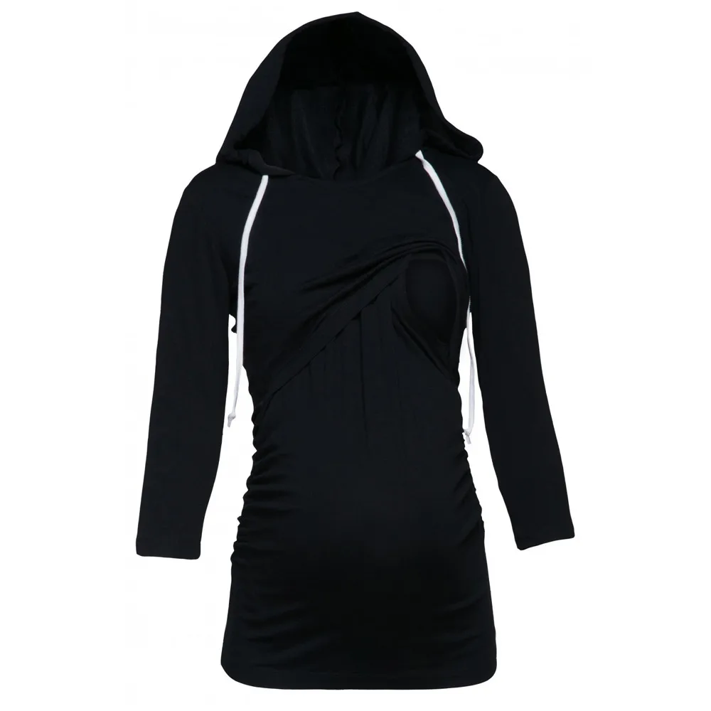 Повседневные женские Топы с длинным рукавом для беременных топы грудного