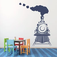 train wall decal front view of train decal train bedroom decal boy wall sticker train decor a14 030