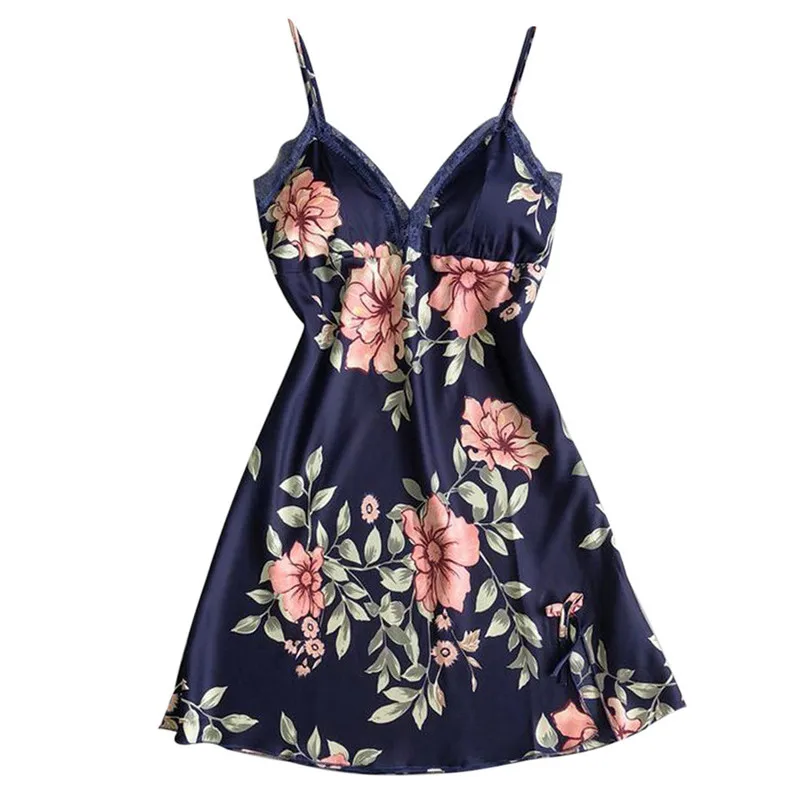 

Women Nightdress Nightgown Sleepwear Sleeveless Smooth Breathable for Home TT@88