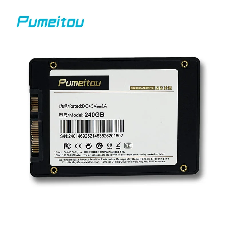 Внутренний SSD-накопитель Pumeitou SATA 6 0 2 5 дюйма 120 ГБ 128 240 256 480 512 новый десктопный