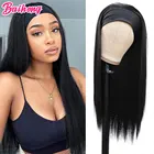 Парики из человеческих волос, прямые искусственные волнистые волосы для черной женщины, парик из 100% человеческих волос, бразильские волосы без повреждений, натуральные волосы цвета BAIHONG