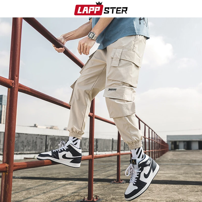 LAPPSTER Мужские Streetwear бегуны Брюки 2019 Mens Hip Hop Black Тренировочные штаны мужчины