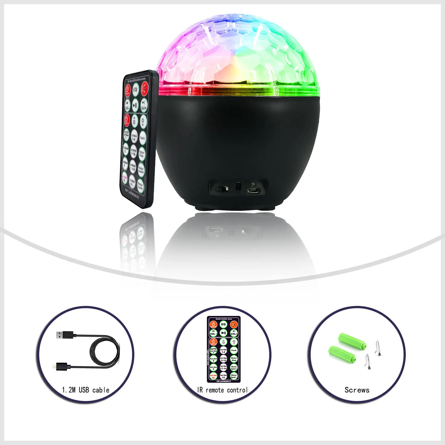 DJ Light 16 цветов Вечерние огни Бар KTV сценическая лампа с голосовым управлением хрустальный магический шар свет лазерный сценический прожектор