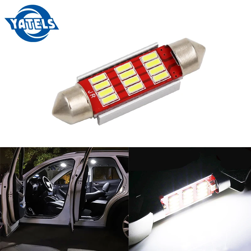1 шт. автомобильный декодирующий светильник 31 мм 36 39 41 4014 12SMD на крыше номерного