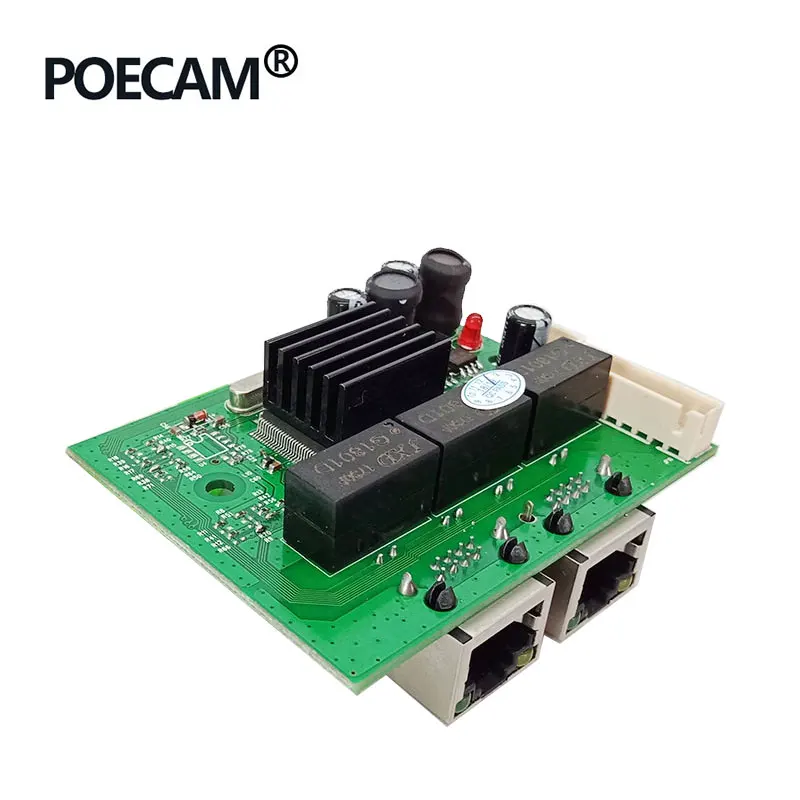 3Port gigabit network switches New Promotion Ethernet Switch 2 Port RJ45 with 8 pin way header 10/100/1000m Hub power PCBA board |