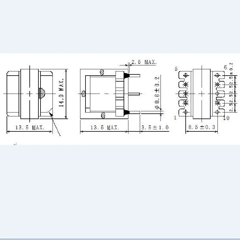 EE13 трансформатор Шпульный каркас PC40 Магнитный ферритовый сердечник