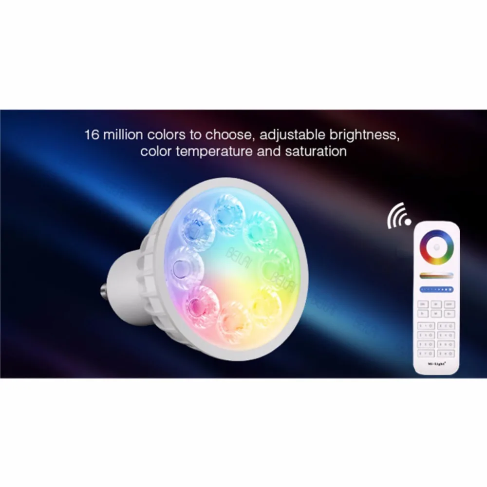 Светодиодный светильник с регулируемой яркостью RGB + CCT (2700 6500K) Mi 4 Вт Wi Fi GU10