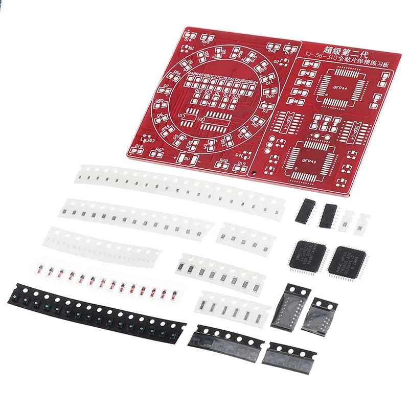 

5V DC Full SMD Welding Practice Board Kit SMD Lucky Turntable Flow Lamp DIY Soldering Skill Training Electronic Spare Parts