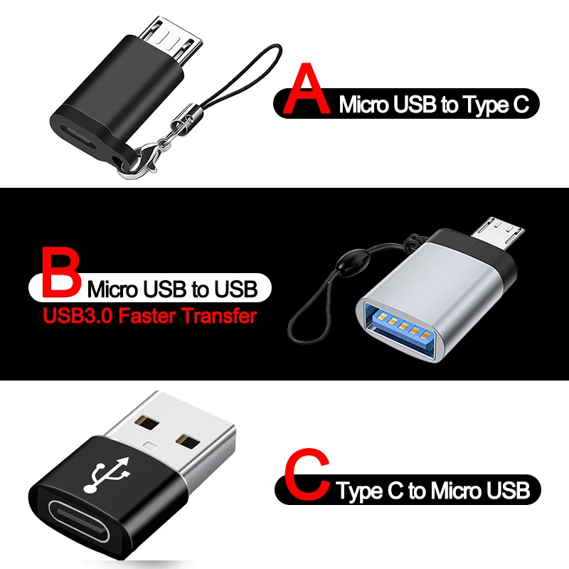 Переходник с USB на Type C Micro папа c 3 0 мама для iPhone MacBook телефонного зарядного