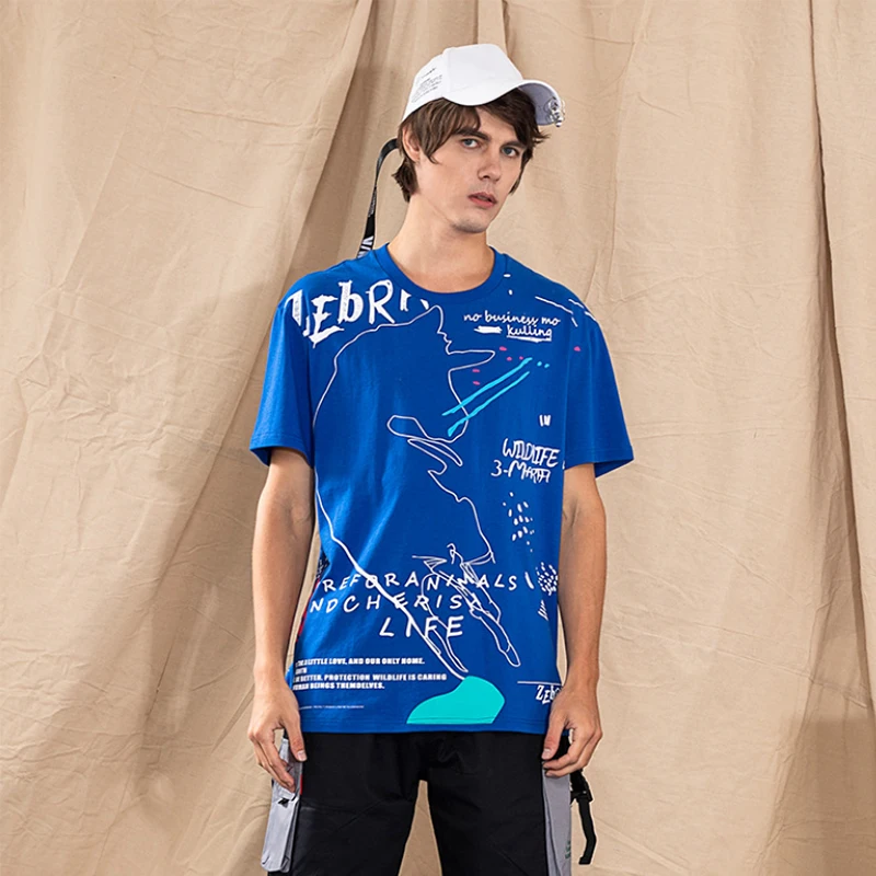 Casual Cotton Print t shirt Men Gyms Fitness Short sleeve T-shirt Male Bodybuilding Workout Tees Tops Summer New Clothes Apparel | Мужская