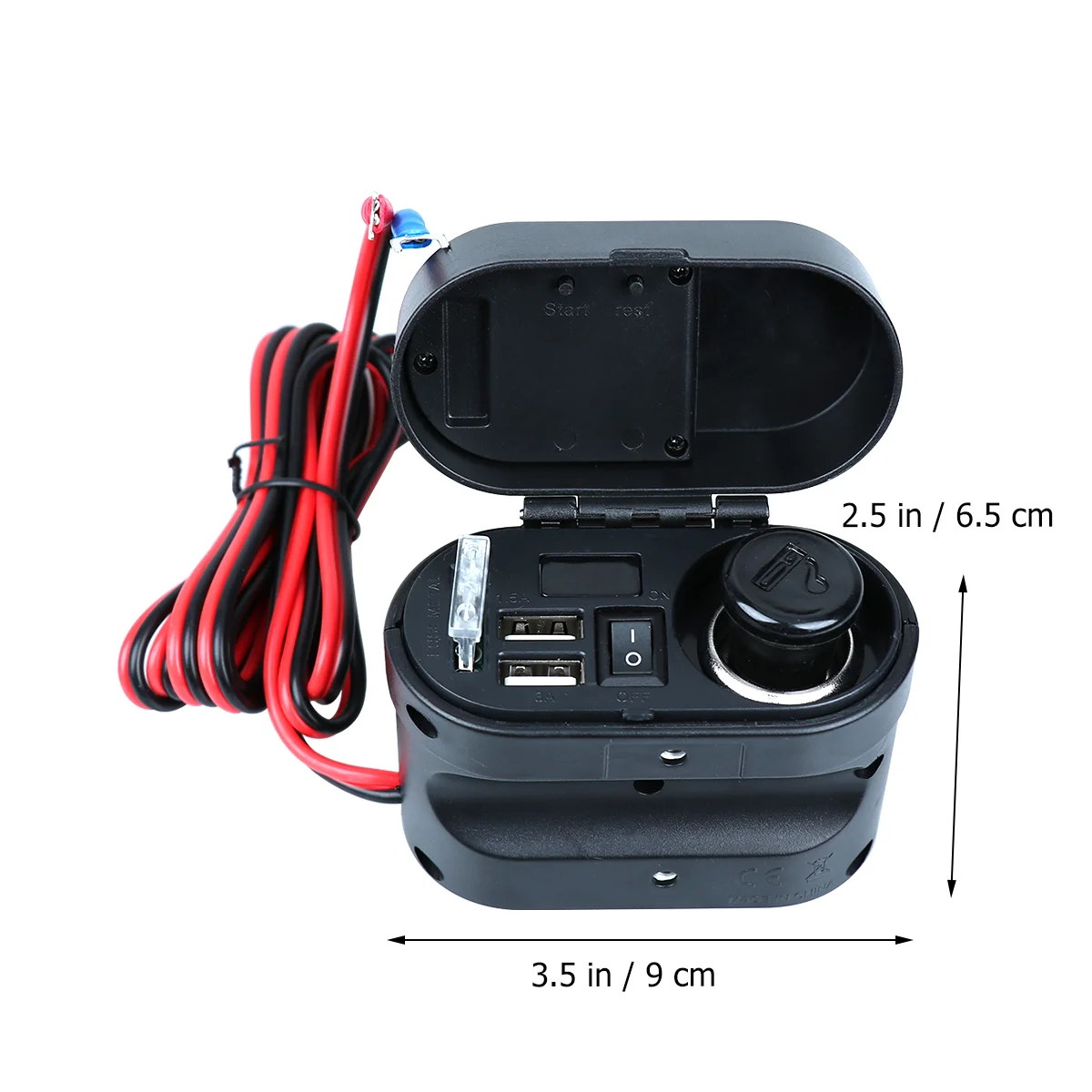 

Зарядное устройство для мотоцикла с двумя USB-портами и выключателем