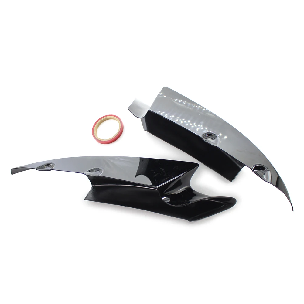 2 шт. глянцевый черный автомобильный передний бампер разделители губ спойлер