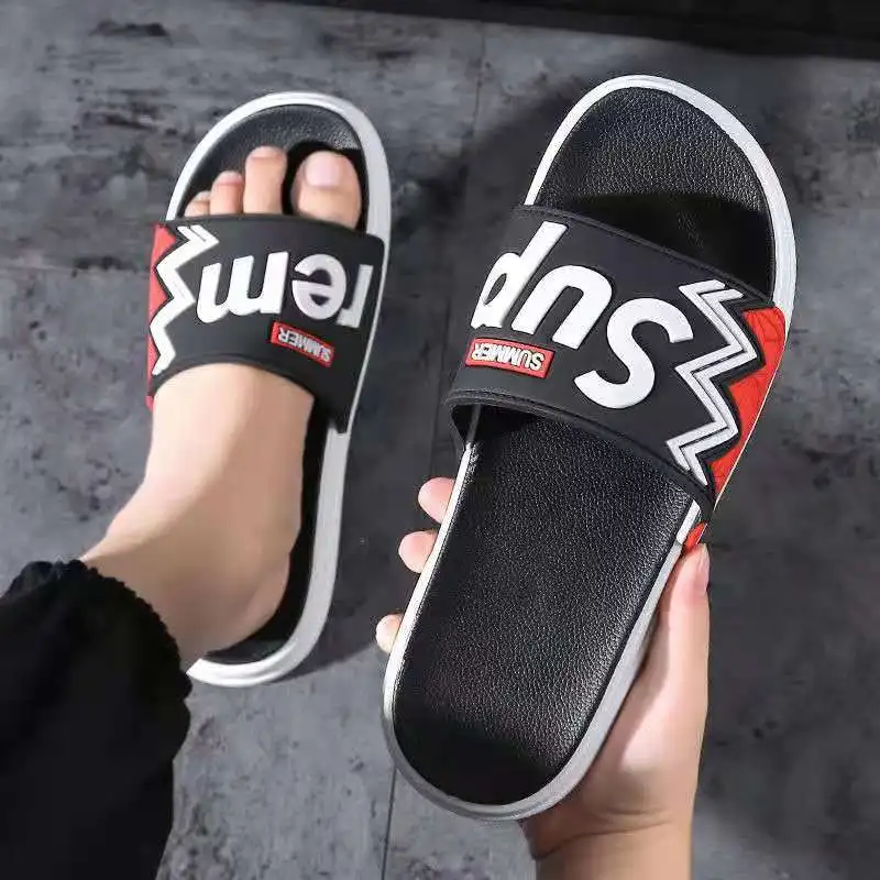 

2021 New Men's Slippers For Outer Wear Korean Summer Open-Toed Home Casual Non-Slip Platform Slippers
