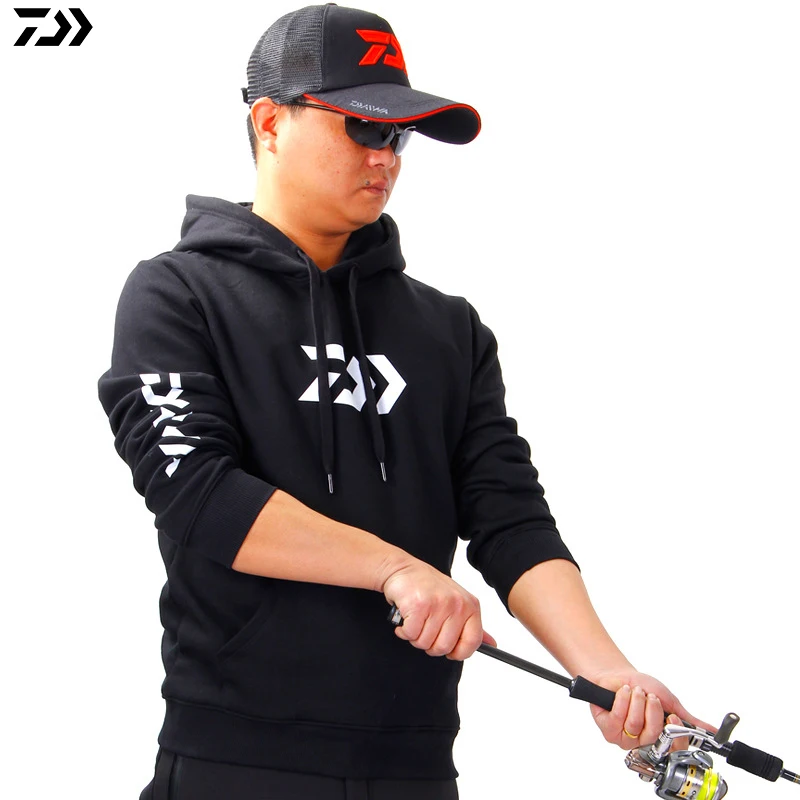 Daiwa рыбацкие толстовки мужские весенние осенние куртки с длинным рукавом размера плюс дышащие пальто для кемпинга теплая одежда для рыбалки