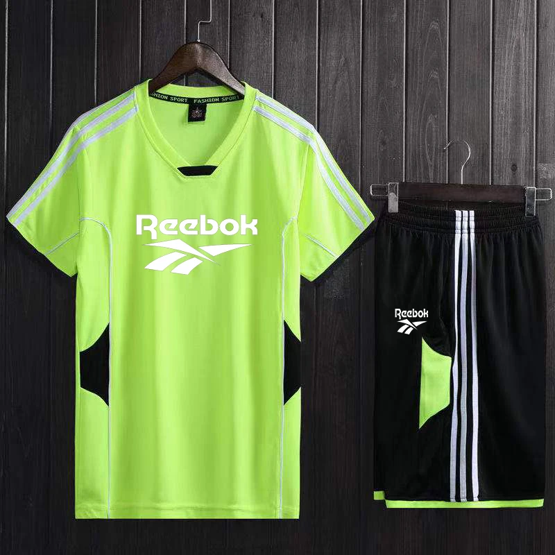 

Men's T-shirt and Shorts Sets Casual Tracksuit Two Piece Fitness T-shirt Hot Sale Summer 2021