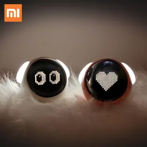 xiaomi cute expression alarm clock multi function digital led voice controlled light bedside thermometer clock for home free global shipping