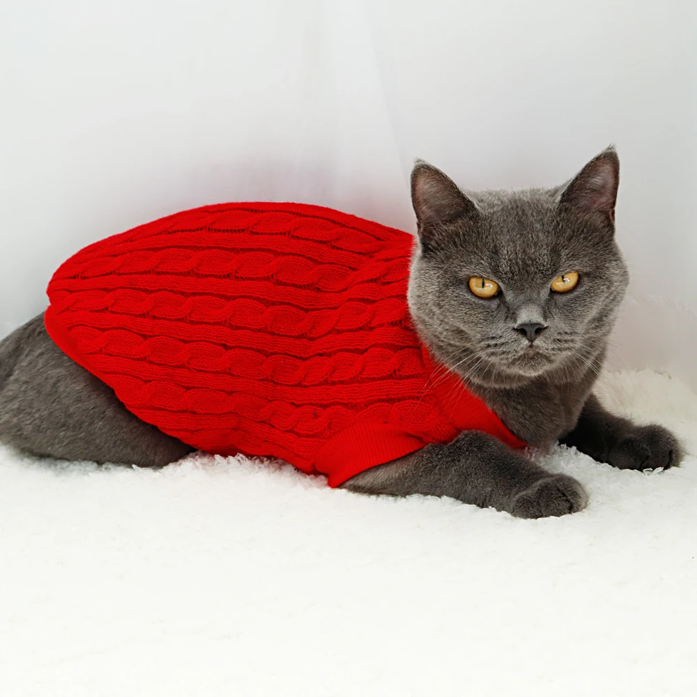 Pet свитер для кота зимние котенка одежда: свитера с изображением собаки для щенков, одежда пальто, Одежда для питомцев вязаная одежда для детей маленькие собачки чихуахуа, йоркширского терьера