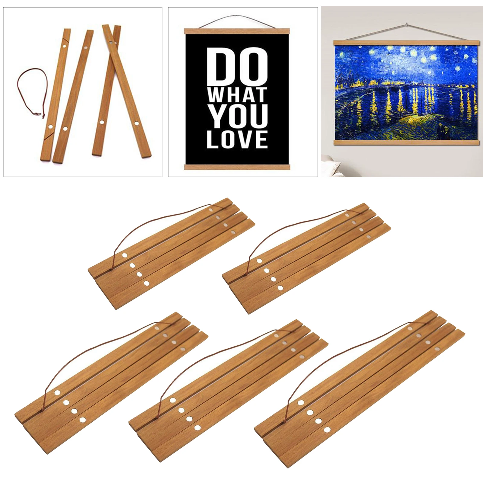 

4pcs Poster er Frame Teak Wooden er Frame for Pictures