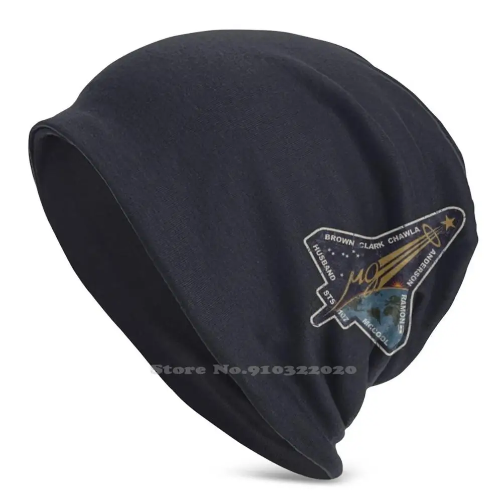 

Space Mission Disaster Knitted Beanie Hat Sports Hedging Cap Patch Mission Rocket Shuttle Cosmos Exploration Disaster Distressed