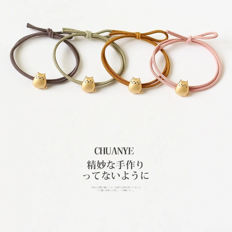 

alloy cute cat hair rope bow hair ring girl headband hair band headdress