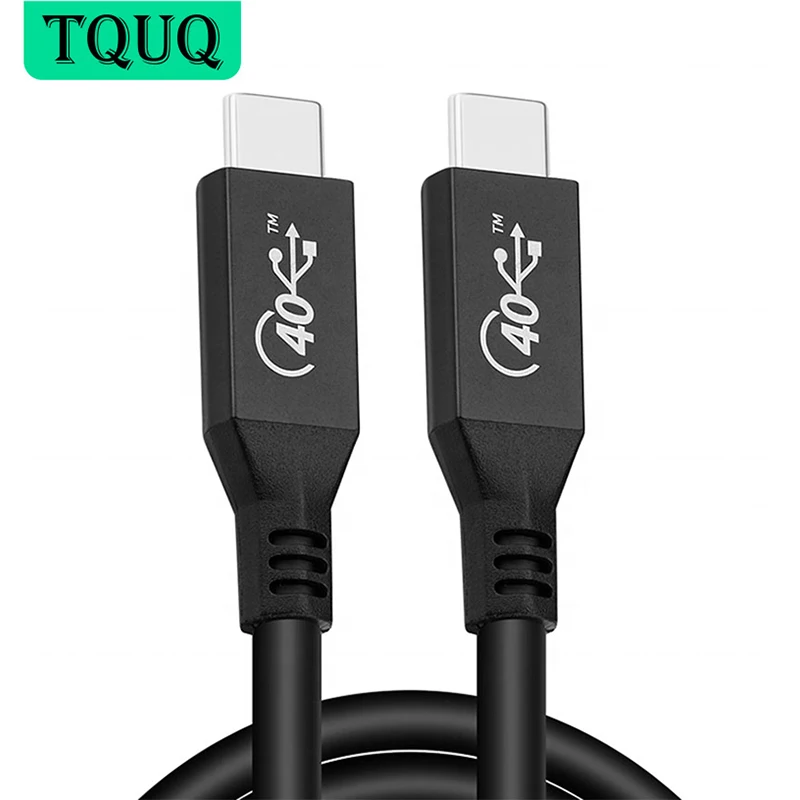 USB 4 кабель TQUQ совместимый с Thunderbolt 3 [0 8 футов/100 м] 40 Гбит/с [Вт/5A] для быстрой зарядки