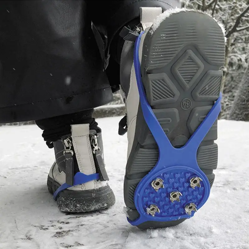 

Antiskid Shoe Cover Gourd Type Simple Ice Claw Antiskid Ice Claw 5 Teeth Ice Claw Outdoor Climbing Shoe Covers Crampons