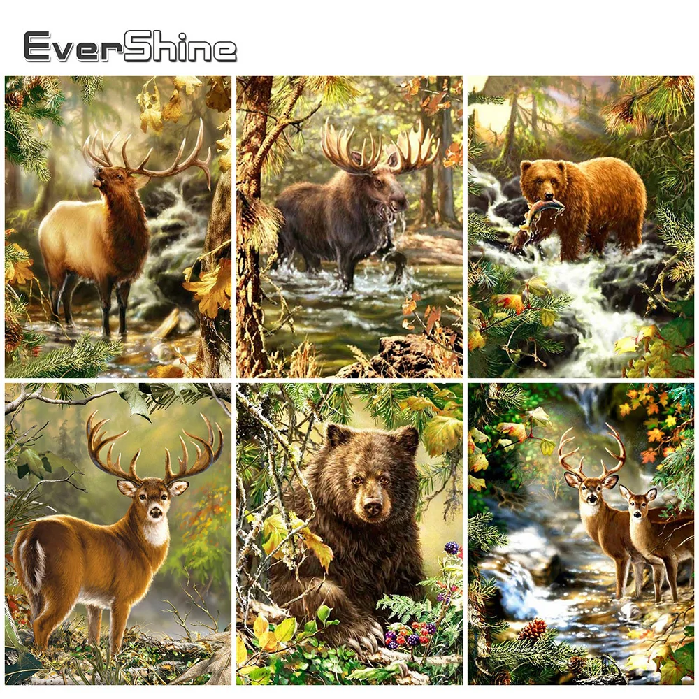 

Evershine Алмазная вышивка олень вышивка крестом наборы Алмазная мозаика нести картина стразы Алмазная Живопись животные распродажа подарок р...