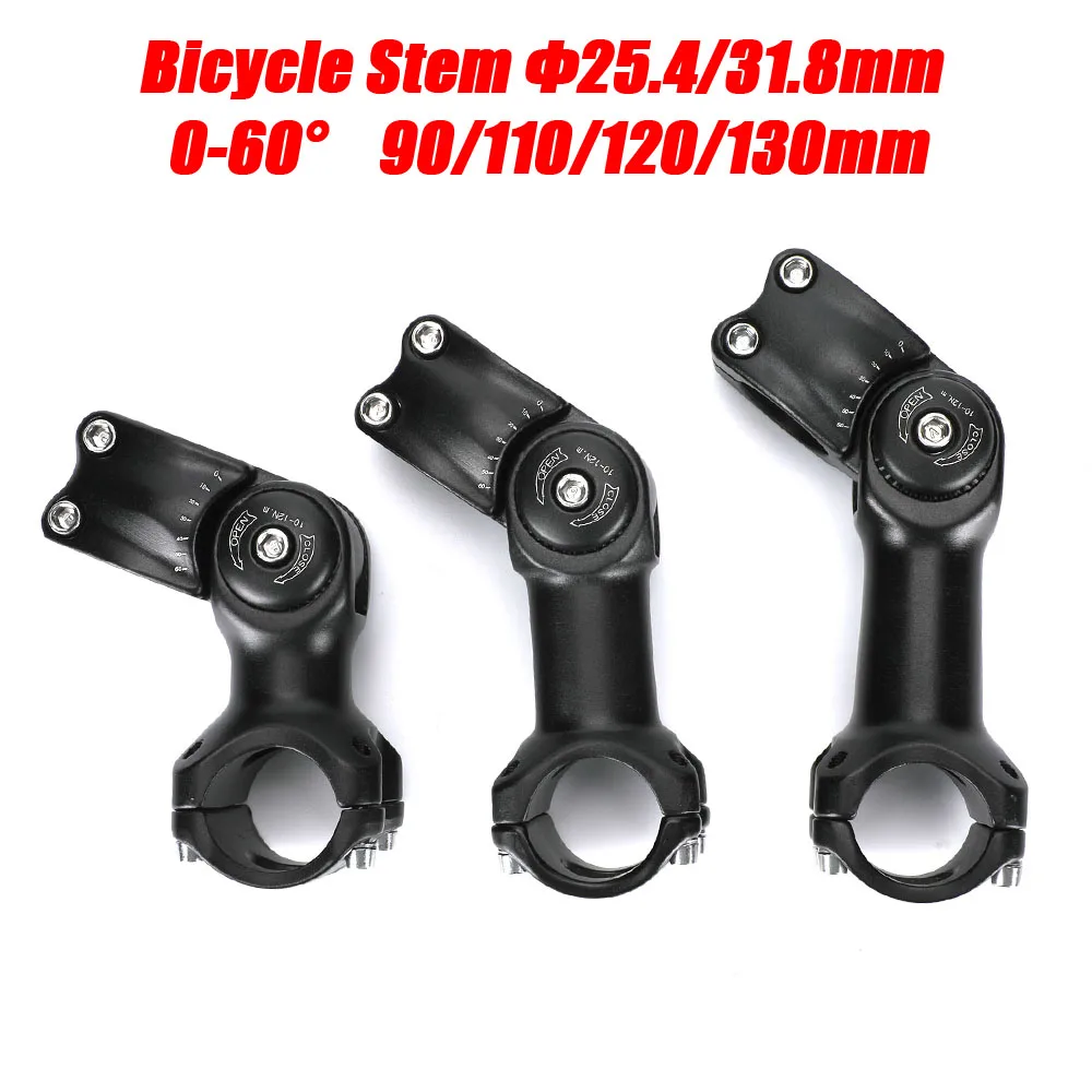 

Bicycle Adjustable Handlebar Riser For MTB Road Bike Stem Fork Extension 31.8mm/25.4mm Bar Clamp 0-60 Degree Mountain Bike Parts