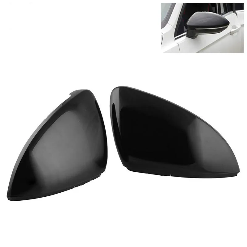 

Pair Mirror Cover Side Wing Rear Case Covers Gloss Black VW GOLF MK7 GTI R GTE