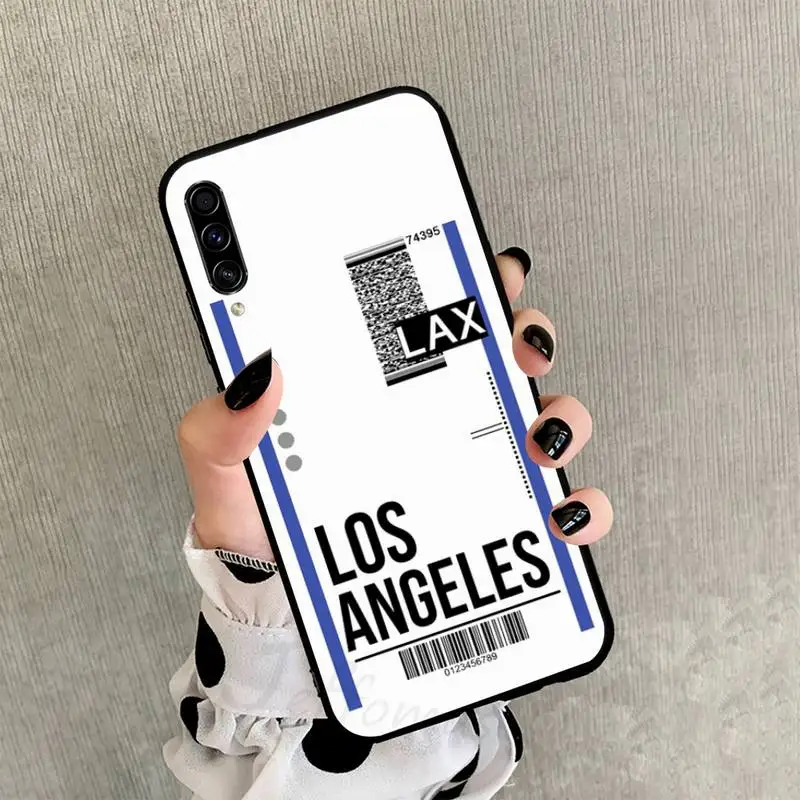 

Air ticket Phone Case black For Samsung galaxy S 21 20 10 8 A 51 71 50 21s 70 40 20 20e note 10 plus Ultra 5g fe