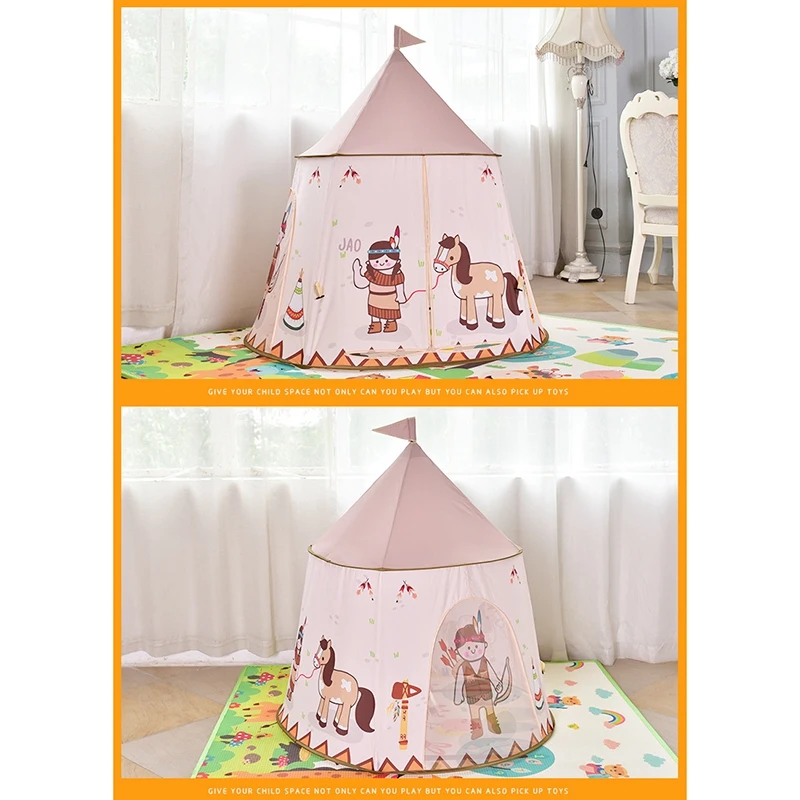 

Kids Playtent Outdoor Indoor Portable Castle for Children Teepee House Tents Birthday Christmas Gift for Toddlers