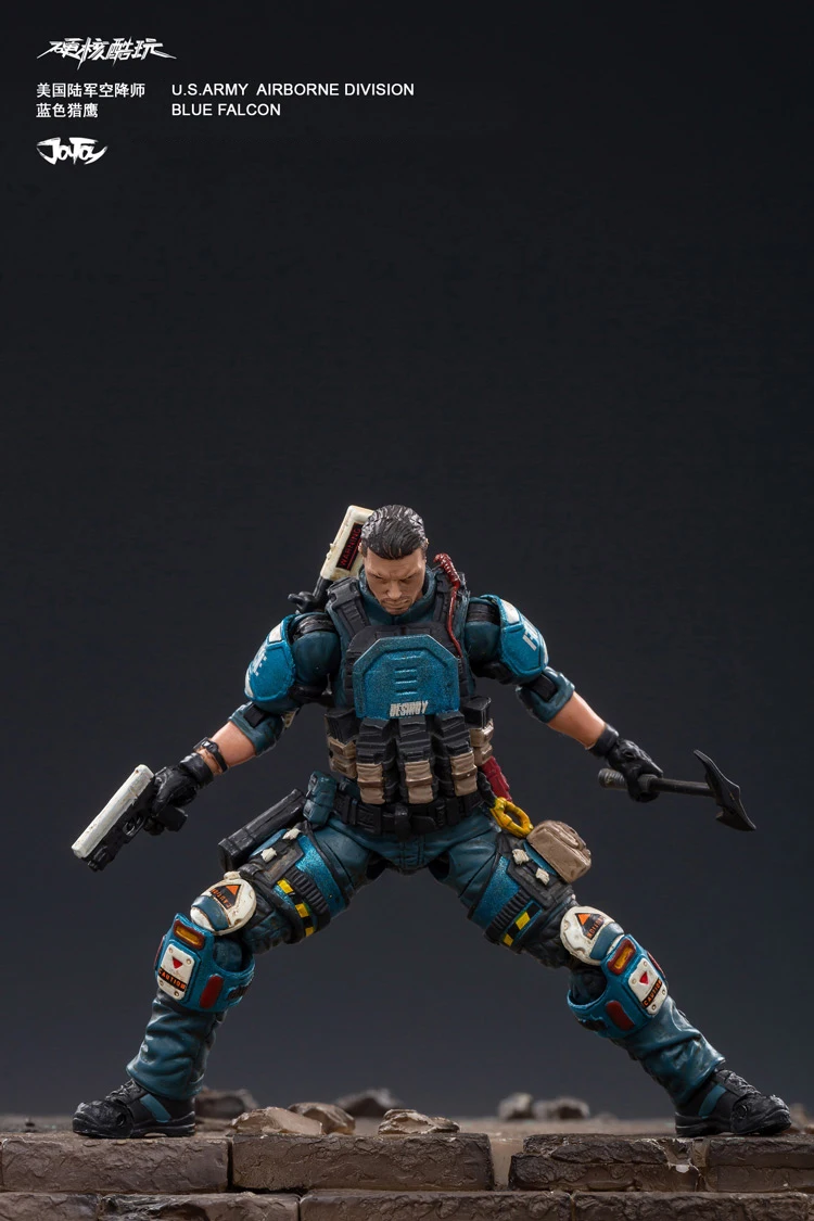 Экшн фигурки JOYTOY 1/18 1 шт. армия США парашютный солдат синий Сокол|Игровые и