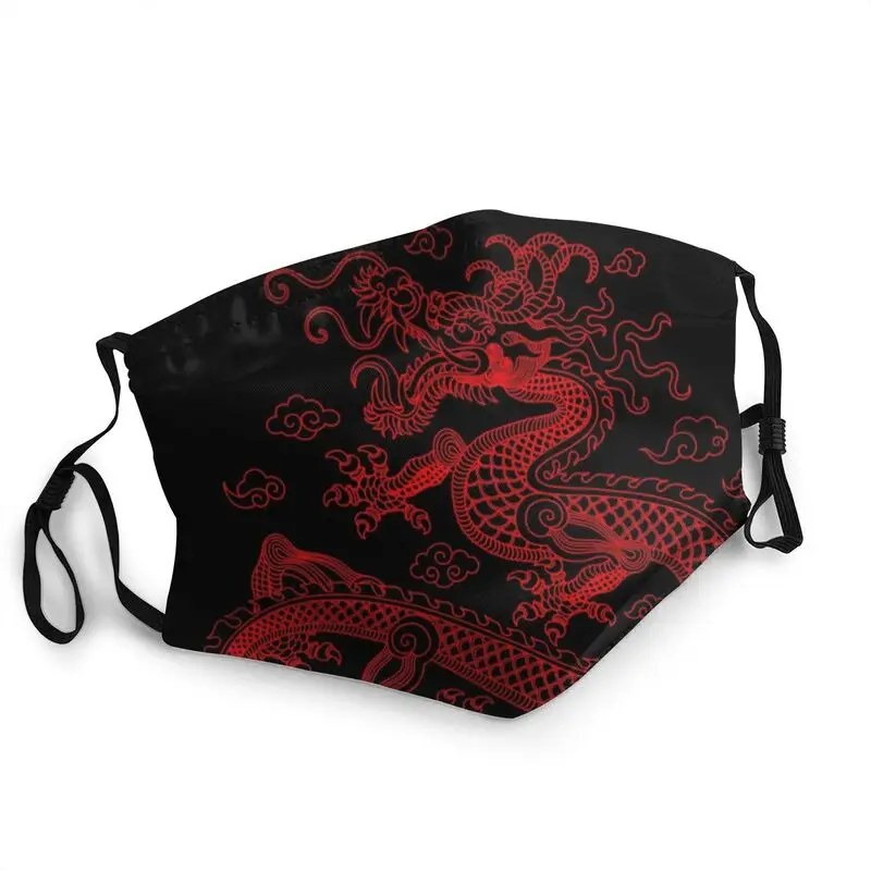 

Red Dragon Reusable Unisex Adult Face Mask Chinese Folklore Mythology Anti Haze Dust Protection Cover Respirator Mouth Muffle
