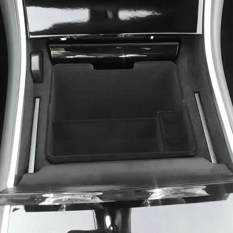 Черный ящик для хранения Флокирование Нескользящая Tesla модель 3 2017 2019 1 шт.