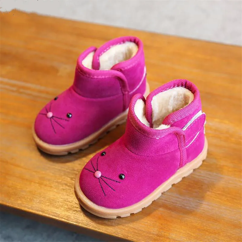 2020 зимние новые детские Мультяшные сапоги для маленьких девочек мальчиков обувь